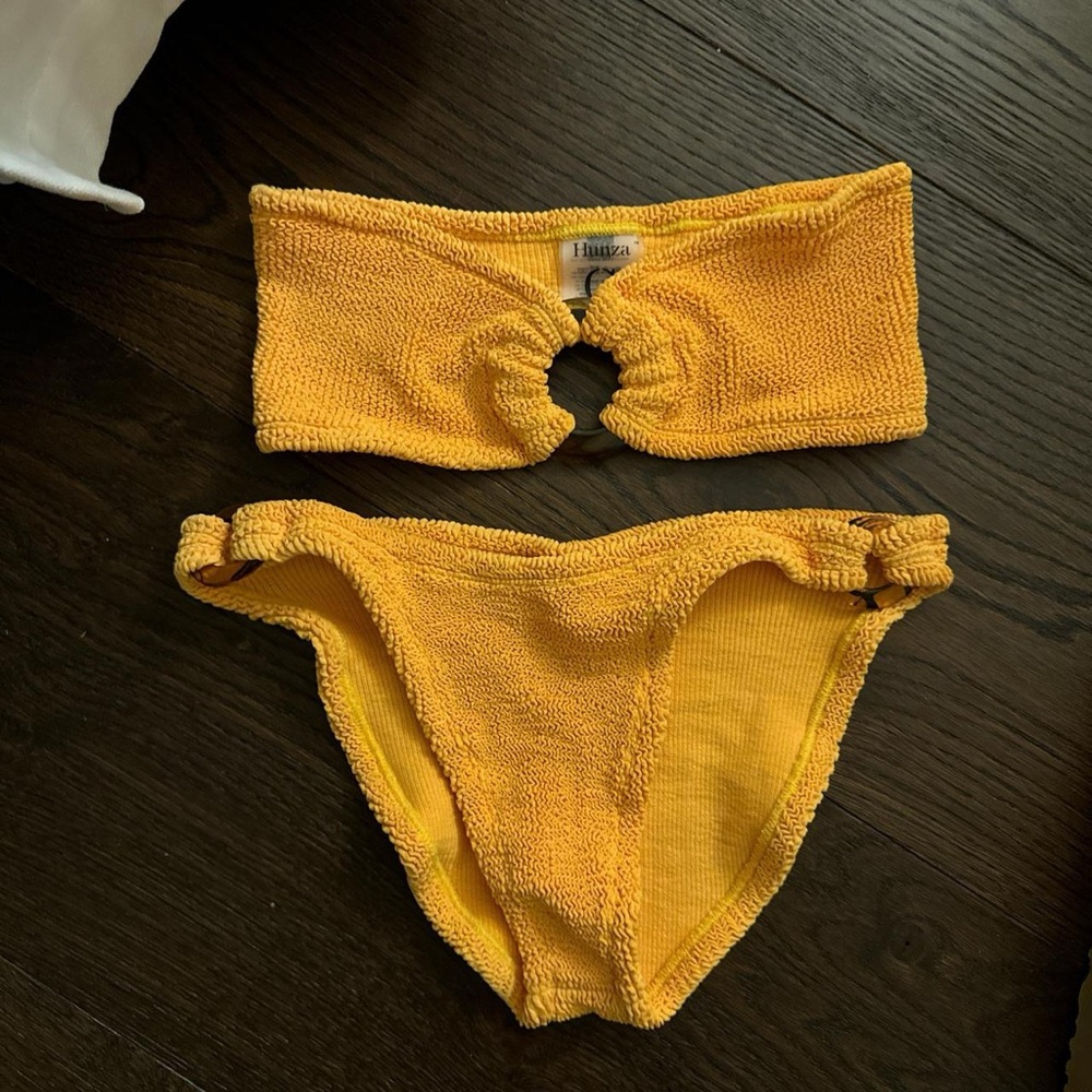 Hunza G Gloria Orange Bandeau Bikini Set - Picture 5 of 5